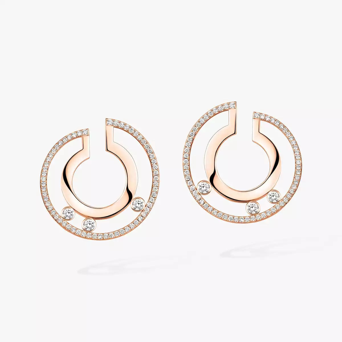 [Mystic JURI]Move Romane Small Diamond Hoop Earrings