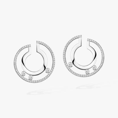 [Mystic JURI]Move Romane Small Diamond Hoop Earrings
