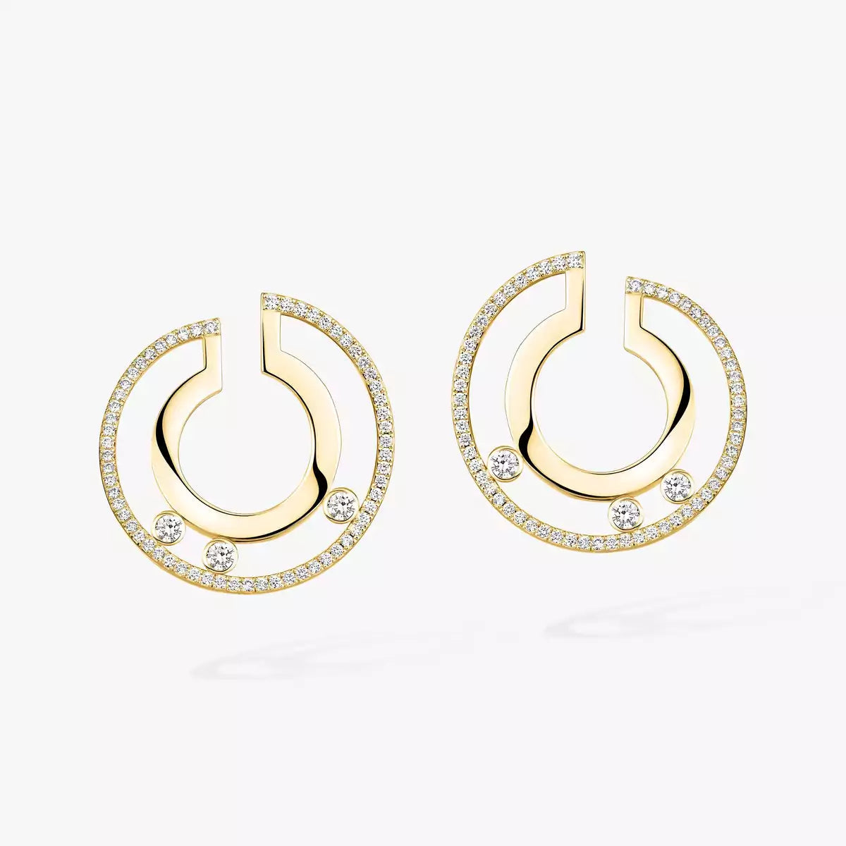 [Mystic JURI]Move Romane Small Diamond Hoop Earrings