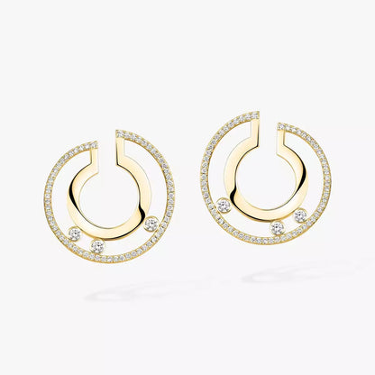 [Mystic JURI]Move Romane Small Diamond Hoop Earrings