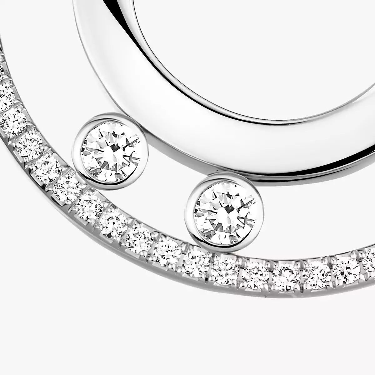 [Mystic JURI]Move Romane Small Diamond Hoop Earrings