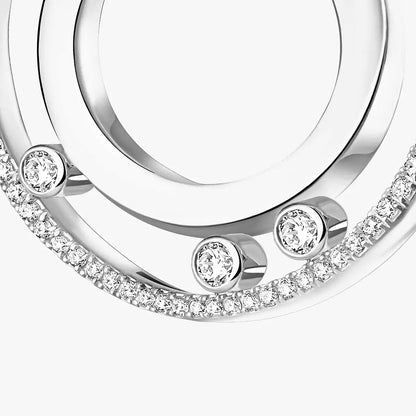 [Mystic JURI]Move Romane Small Diamond Hoop Earrings
