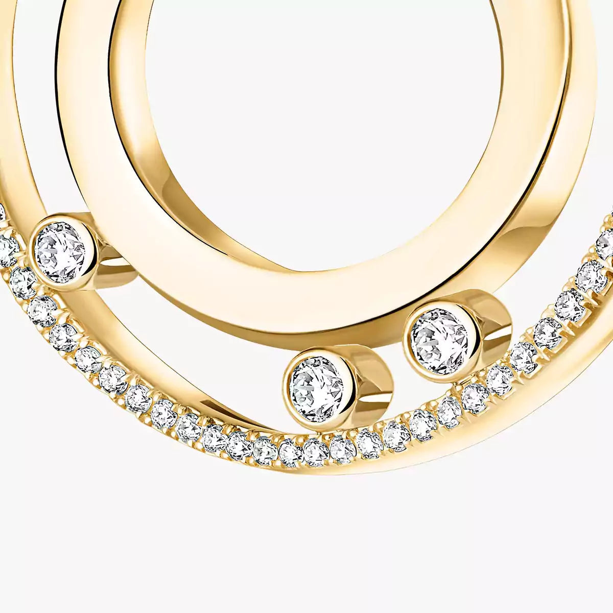 [Mystic JURI]Move Romane Small Diamond Hoop Earrings