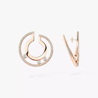 [Mystic JURI]Move Romane Small Diamond Hoop Earrings