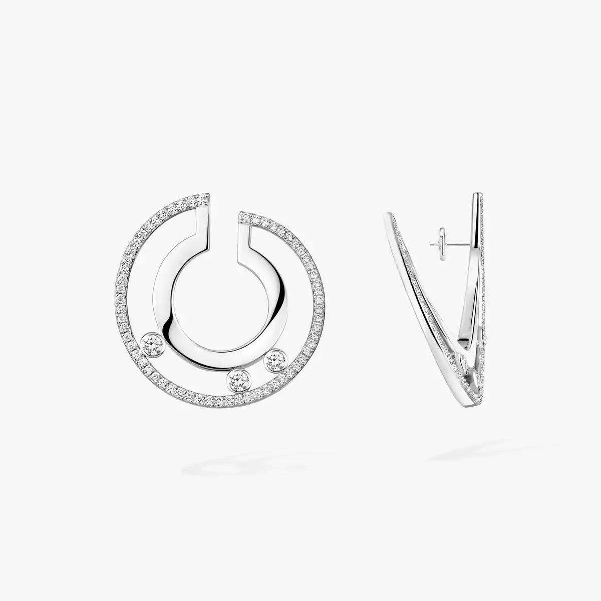 [Mystic JURI]Move Romane Small Diamond Hoop Earrings