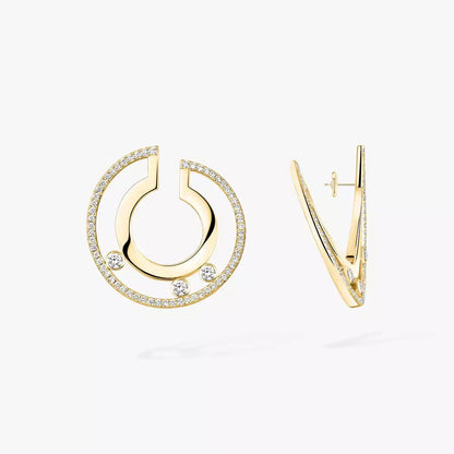 [Mystic JURI]Move Romane Small Diamond Hoop Earrings