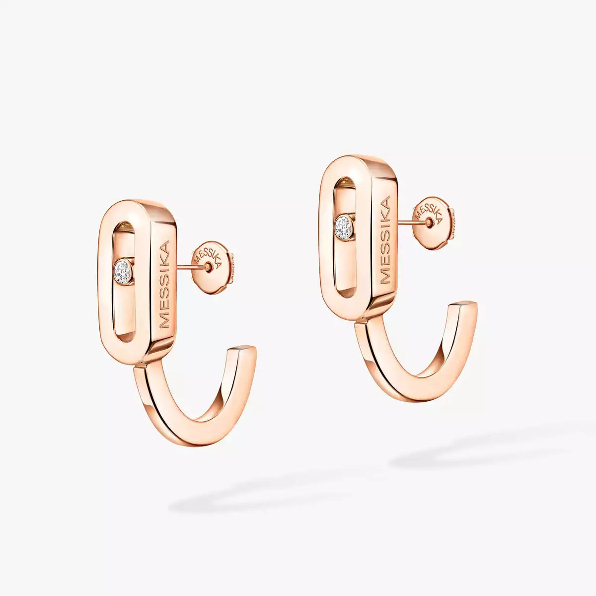 [Mystic JURI]Diamond Mini Hoop Earrings Move Classique