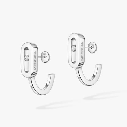 [Mystic JURI]Diamond Mini Hoop Earrings Move Classique