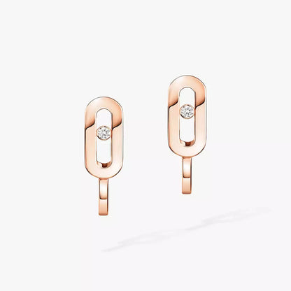 [Mystic JURI]Diamond Mini Hoop Earrings Move Classique