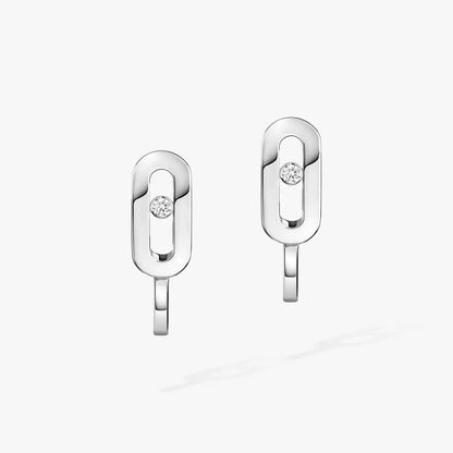 [Mystic JURI]Diamond Mini Hoop Earrings Move Classique