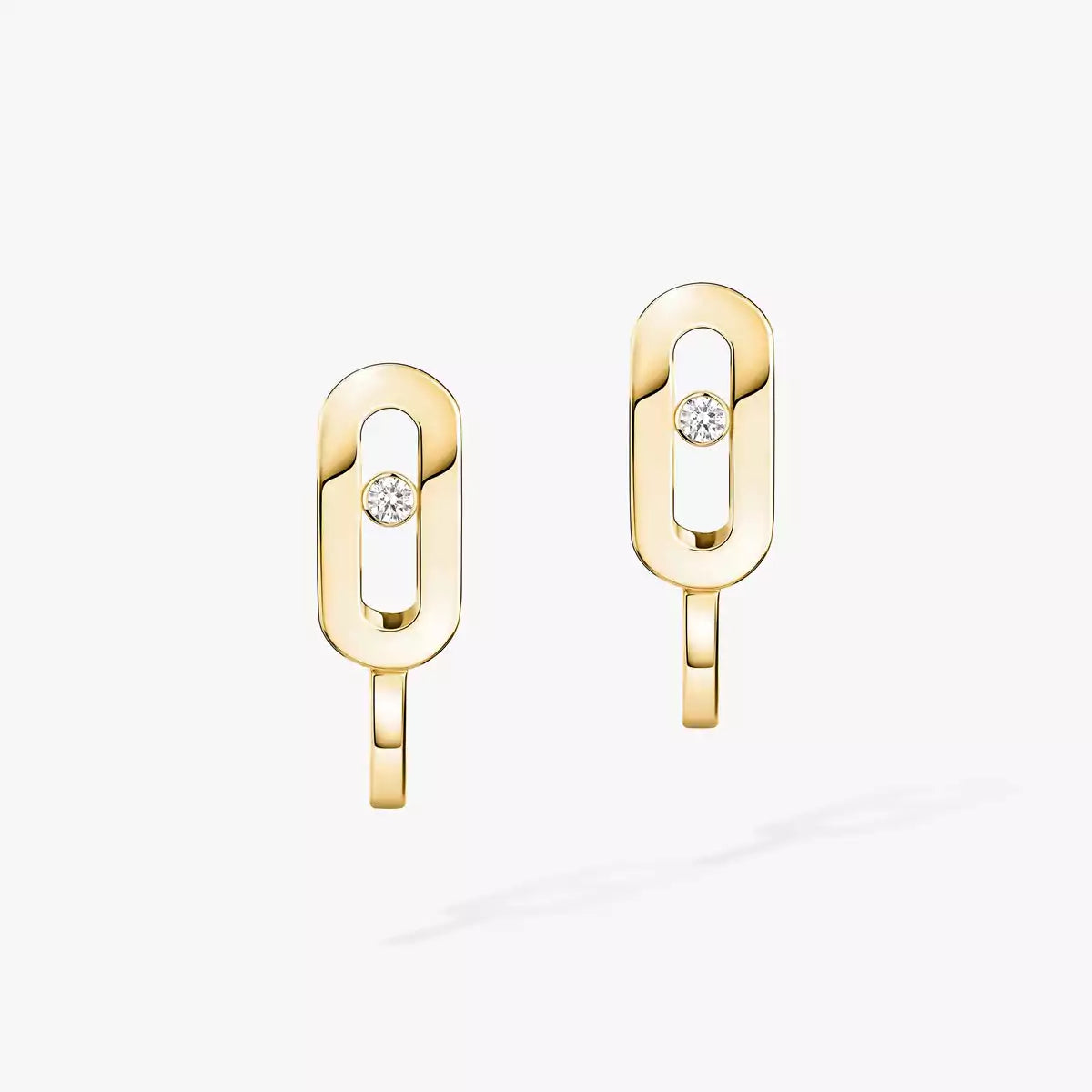 [Mystic JURI]Diamond Mini Hoop Earrings Move Classique