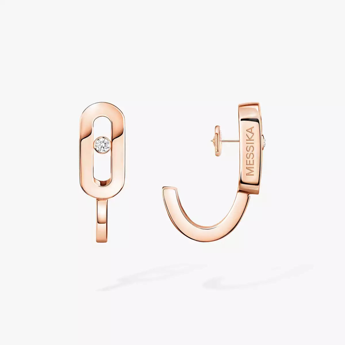[Mystic JURI]Diamond Mini Hoop Earrings Move Classique