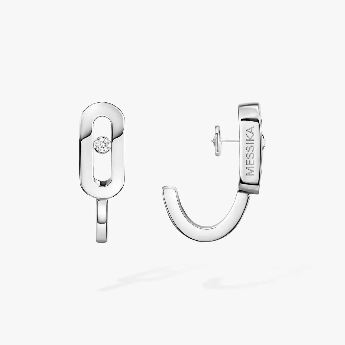 [Mystic JURI]Diamond Mini Hoop Earrings Move Classique