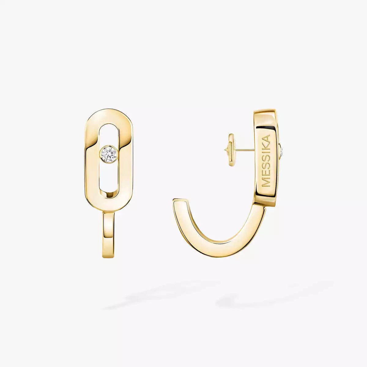 [Mystic JURI]Diamond Mini Hoop Earrings Move Classique