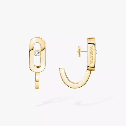 [Mystic JURI]Diamond Mini Hoop Earrings Move Classique
