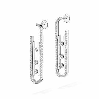 [Mystic JURI]Diamond Pendant Earrings Move 10Th