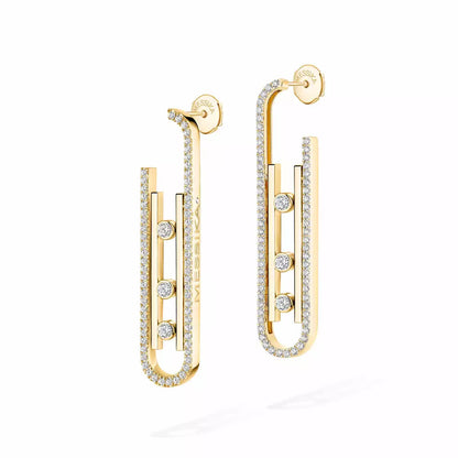 [Mystic JURI]Diamond Pendant Earrings Move 10Th