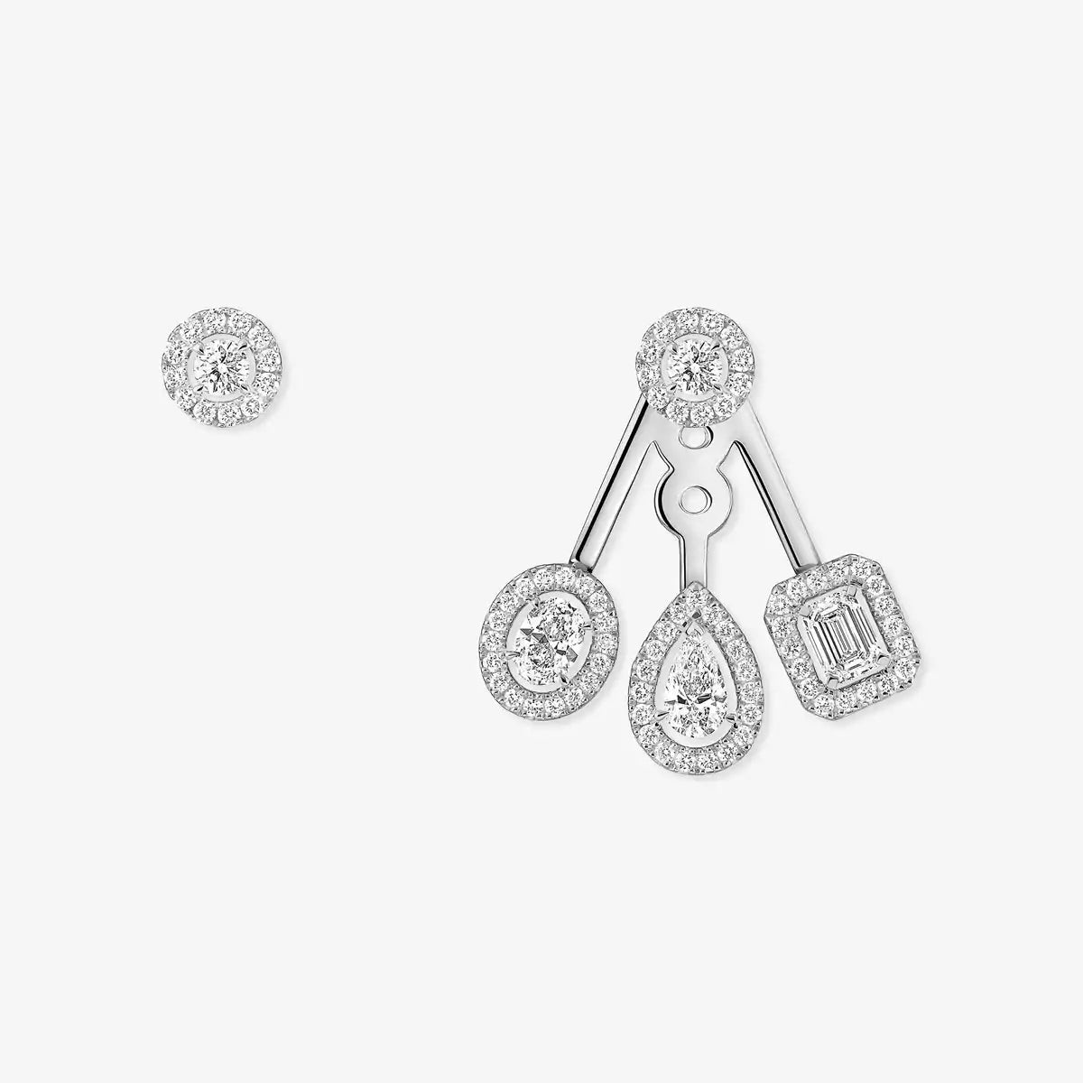 [Mystic JURI] My Twin Trio  Diamond Earrings