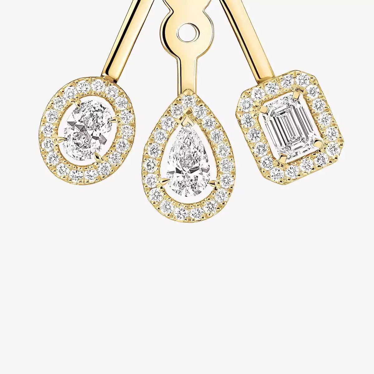 [Mystic JURI] My Twin Trio  Diamond Earrings