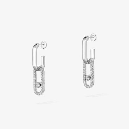 [Mystic JURI]Move Link Diamond Earrings