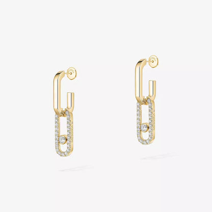 [Mystic JURI]Move Link Diamond Earrings