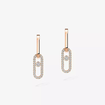 [Mystic JURI]Move Link Diamond Earrings
