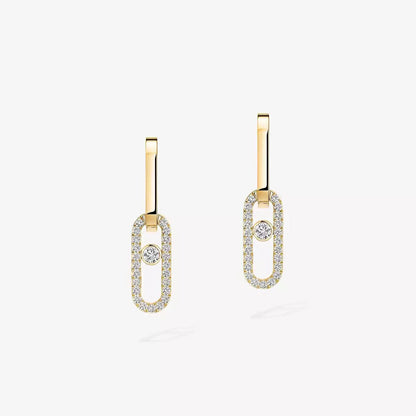 [Mystic JURI]Move Link Diamond Earrings
