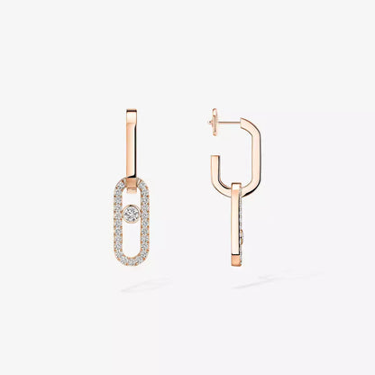 [Mystic JURI]Move Link Diamond Earrings