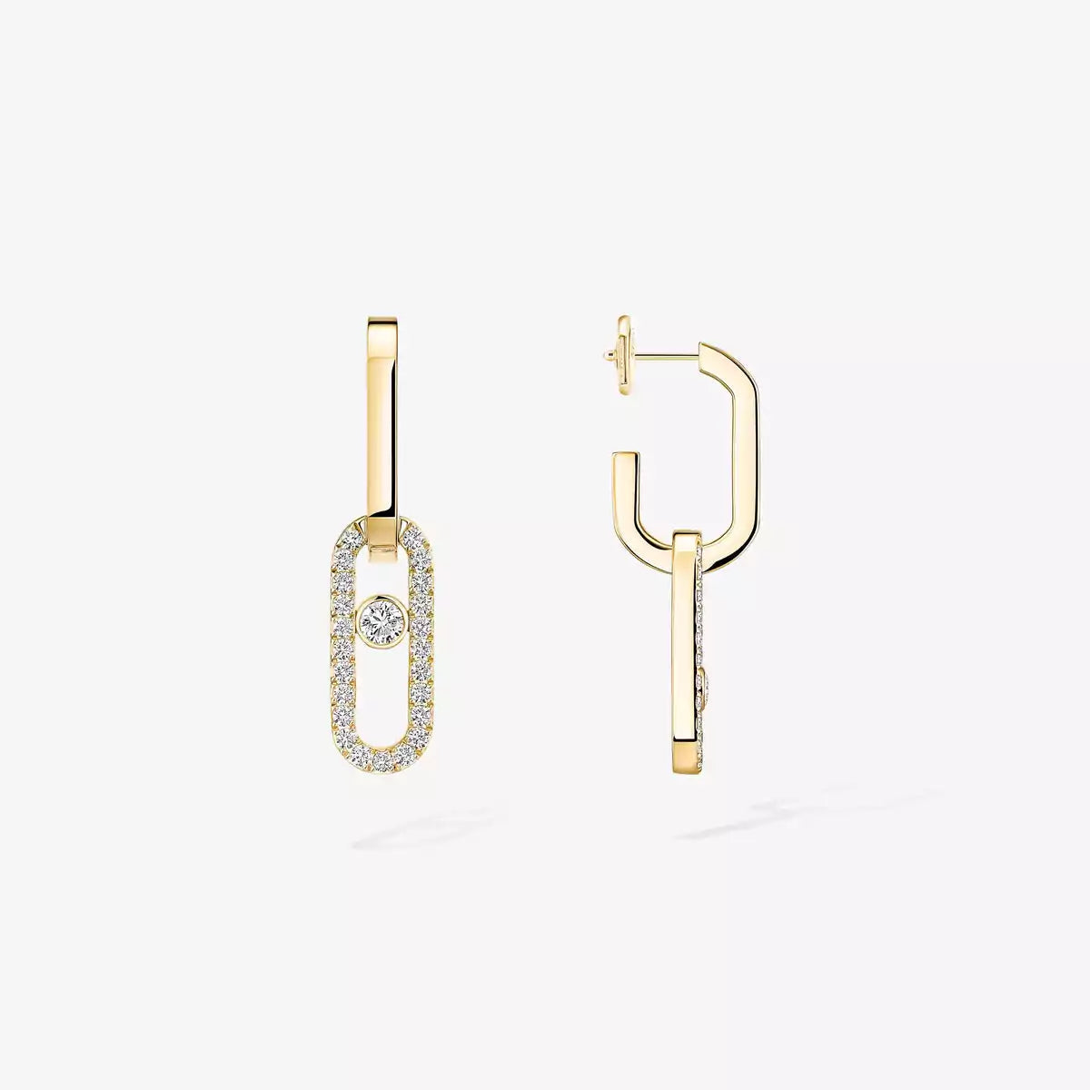 [Mystic JURI]Move Link Diamond Earrings