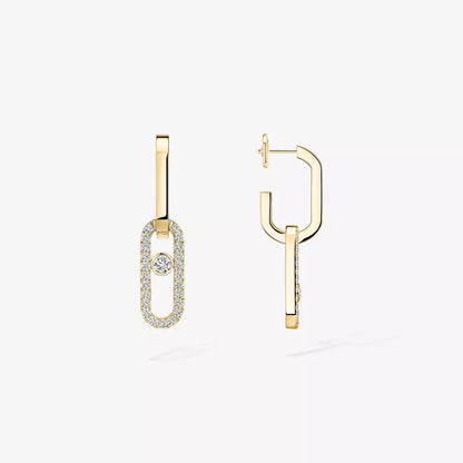 [Mystic JURI]Move Link Diamond Earrings