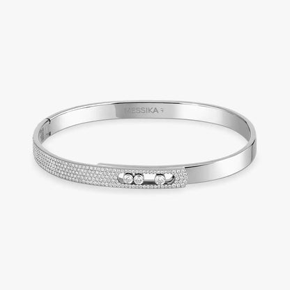 [Mystic JURI]Move Noa Rose Gold Pavé Diamond Bangle Bracelet