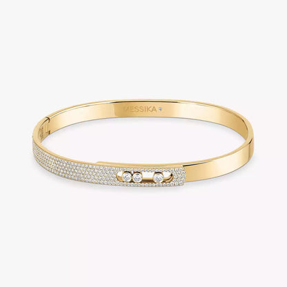 [Mystic JURI]Move Noa Rose Gold Pavé Diamond Bangle Bracelet