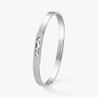 [Mystic JURI]Move Noa Rose Gold Pavé Diamond Bangle Bracelet