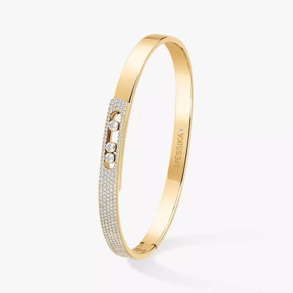 [Mystic JURI]Move Noa Rose Gold Pavé Diamond Bangle Bracelet