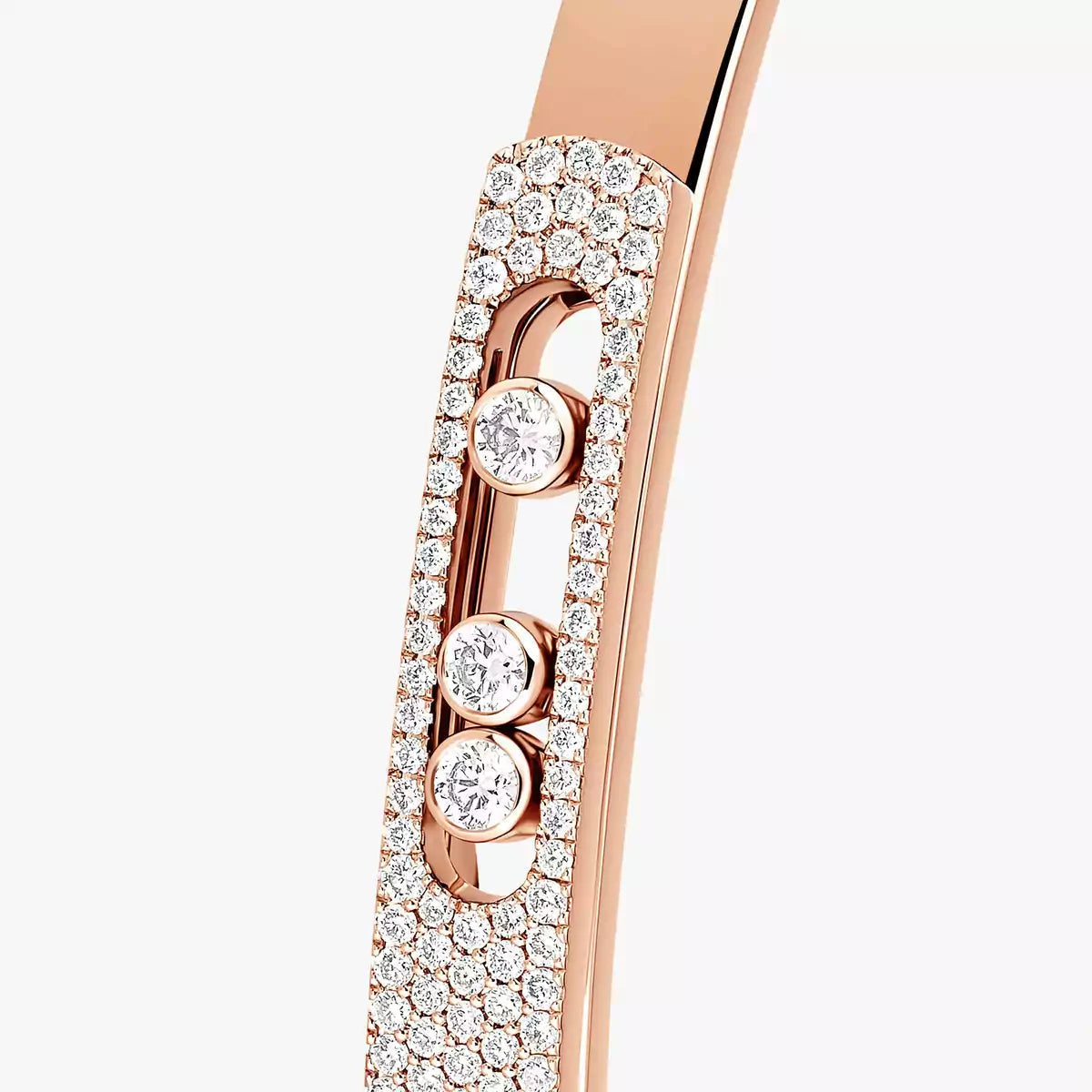 [Mystic JURI]Move Noa Rose Gold Pavé Diamond Bangle Bracelet