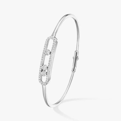 [Mystic JURI]Move Pavé Diamond Bangle Bracelet M