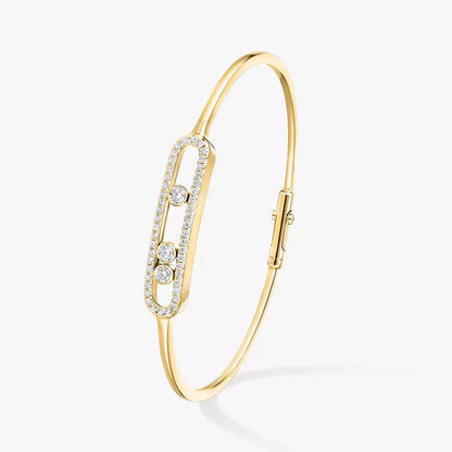 [Mystic JURI]Move Pavé Diamond Bangle Bracelet M