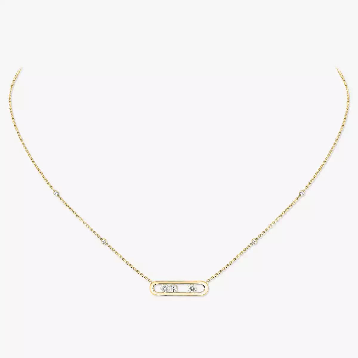 [Mystic JURI] Baby Move Gold Diamond Necklace
