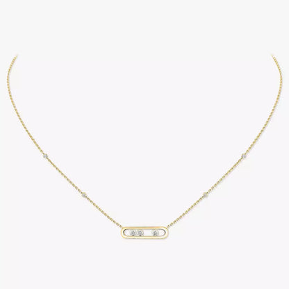 [Mystic JURI] Baby Move Gold Diamond Necklace
