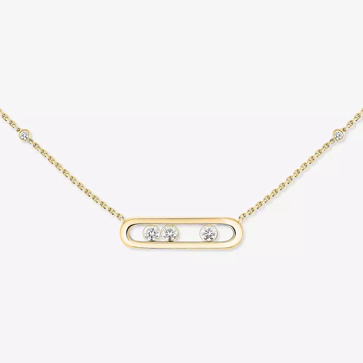 [Mystic JURI] Baby Move Gold Diamond Necklace