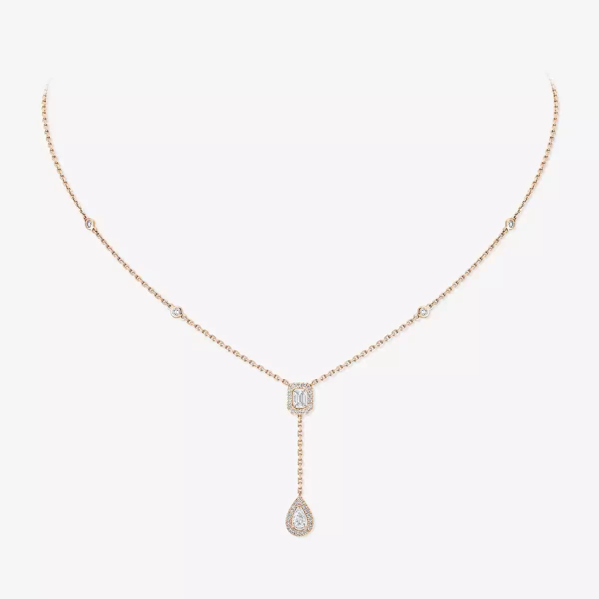 [Mystic JURI]Gold Diamond Tie Necklace
