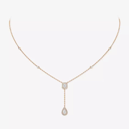 [Mystic JURI]Gold Diamond Tie Necklace