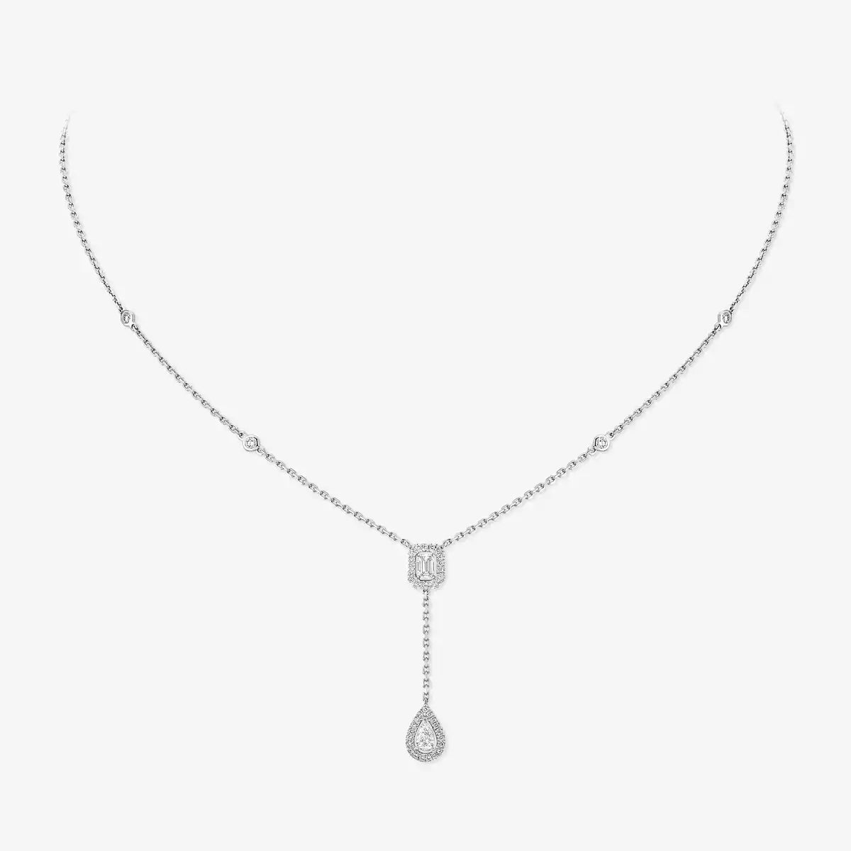 [Mystic JURI]Gold Diamond Tie Necklace