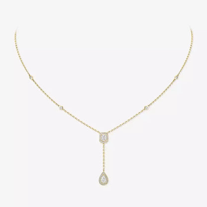 [Mystic JURI]Gold Diamond Tie Necklace