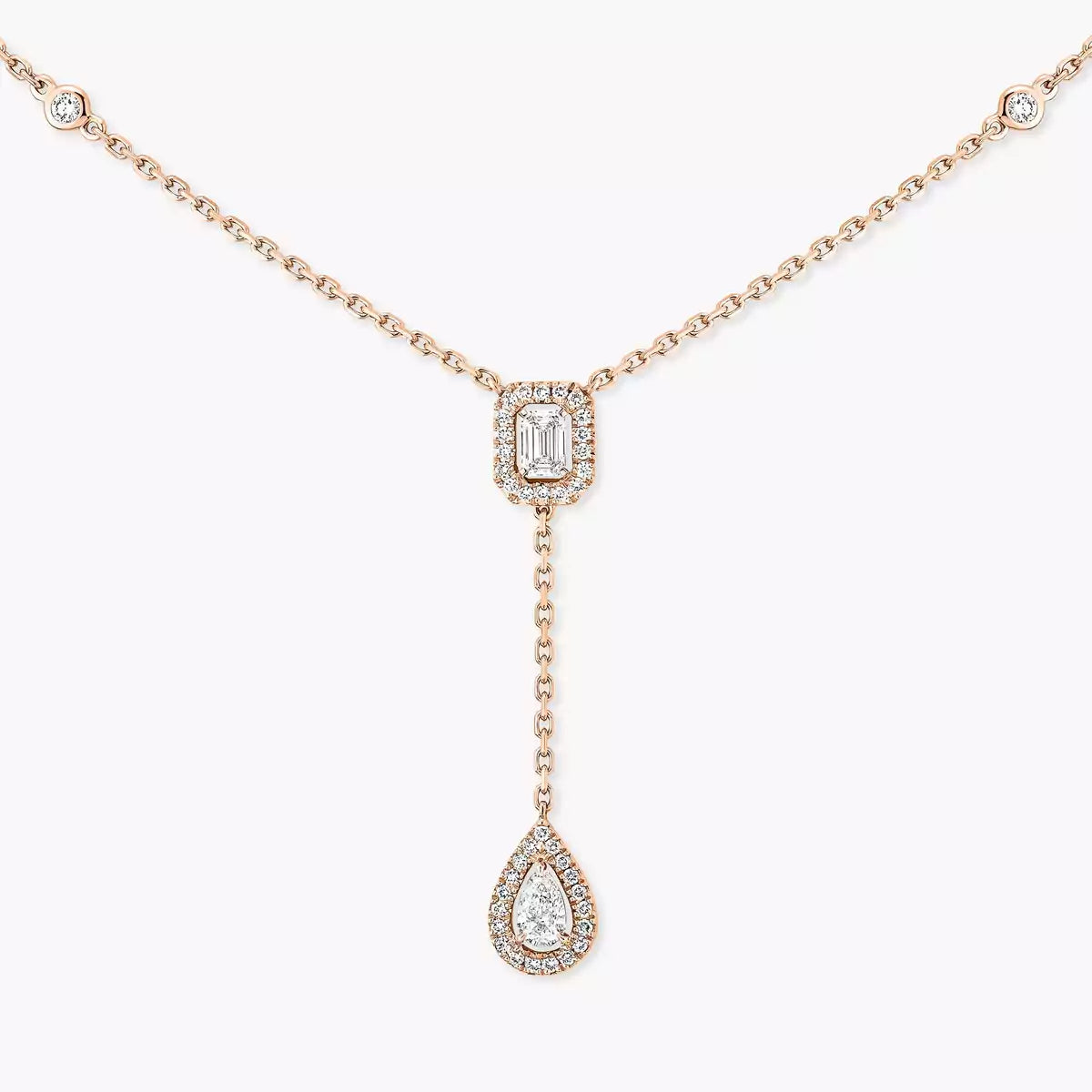 [Mystic JURI]Gold Diamond Tie Necklace