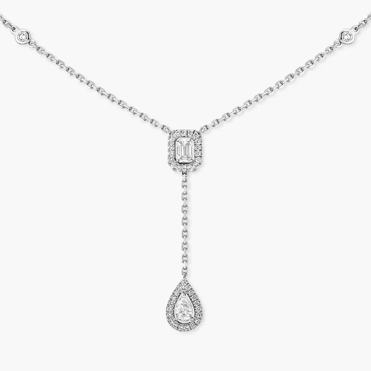 [Mystic JURI]Gold Diamond Tie Necklace