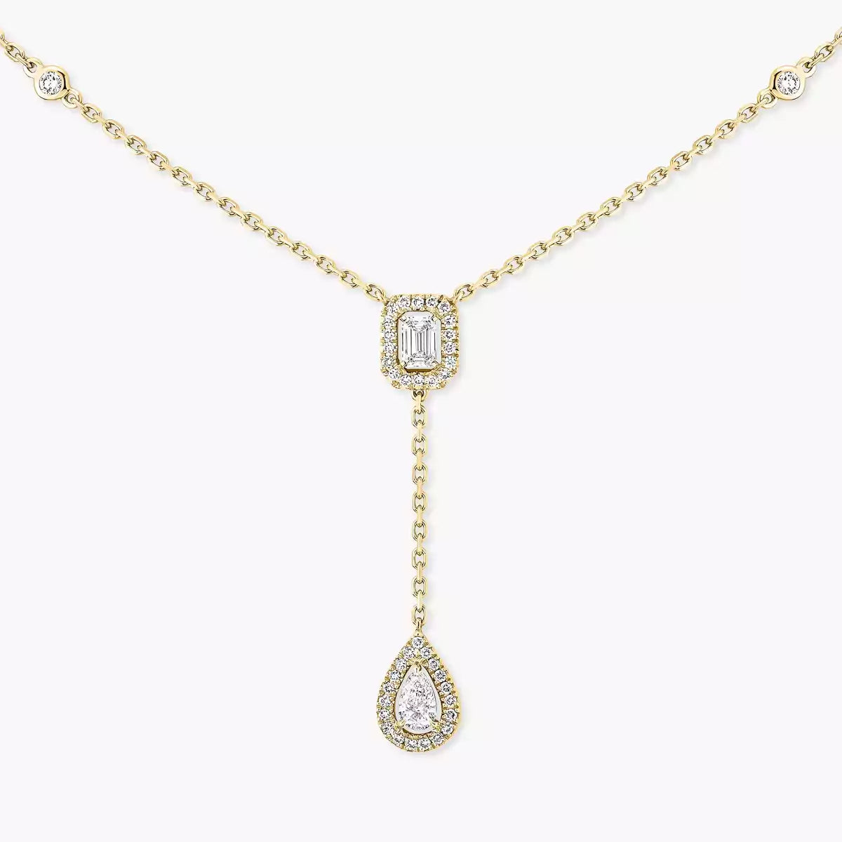 [Mystic JURI]Gold Diamond Tie Necklace