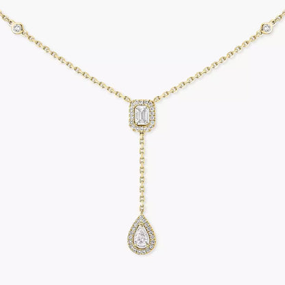 [Mystic JURI]Gold Diamond Tie Necklace