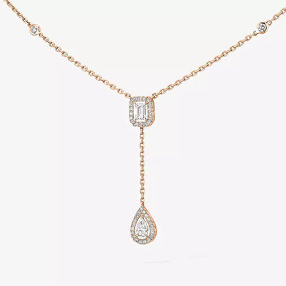 [Mystic JURI]Gold Diamond Tie Necklace