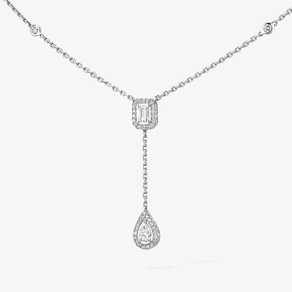 [Mystic JURI]Gold Diamond Tie Necklace